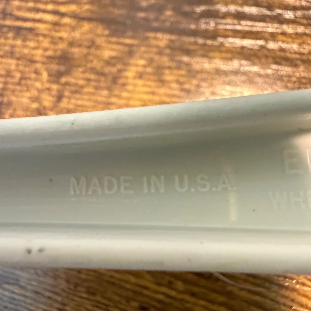 Vintage Ensar Corp White Plastic Ground Beef Chopper Potato Masher Made in USA